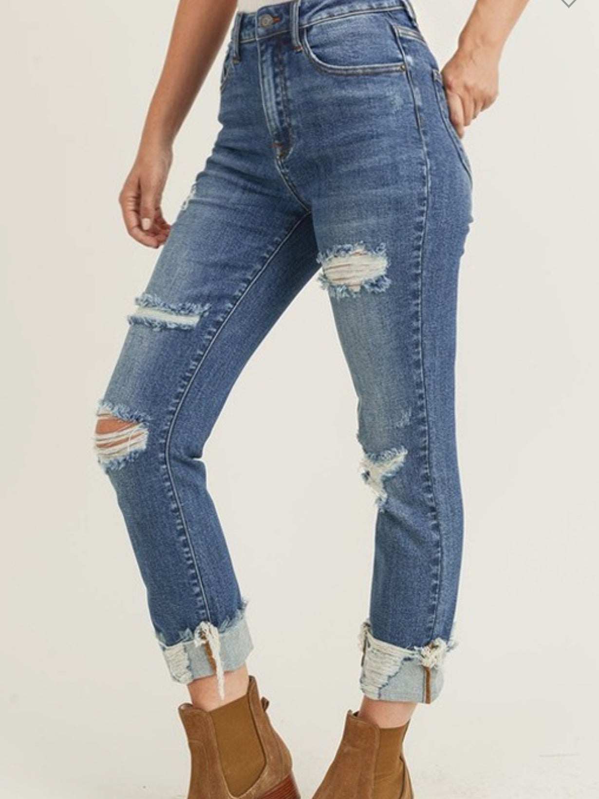 Turn It Up Distressed Jeans