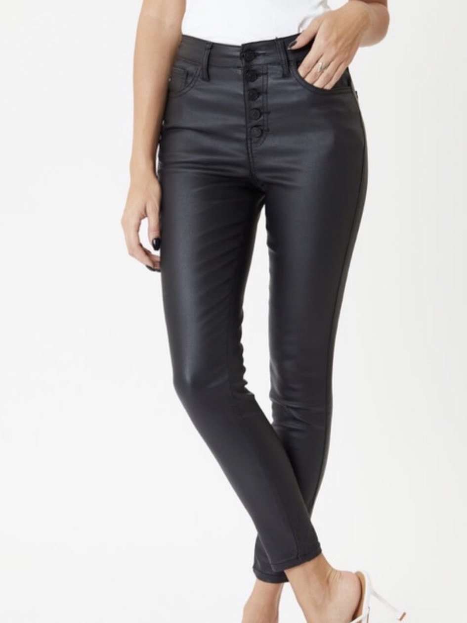 Kancan Leather Skinny Jean