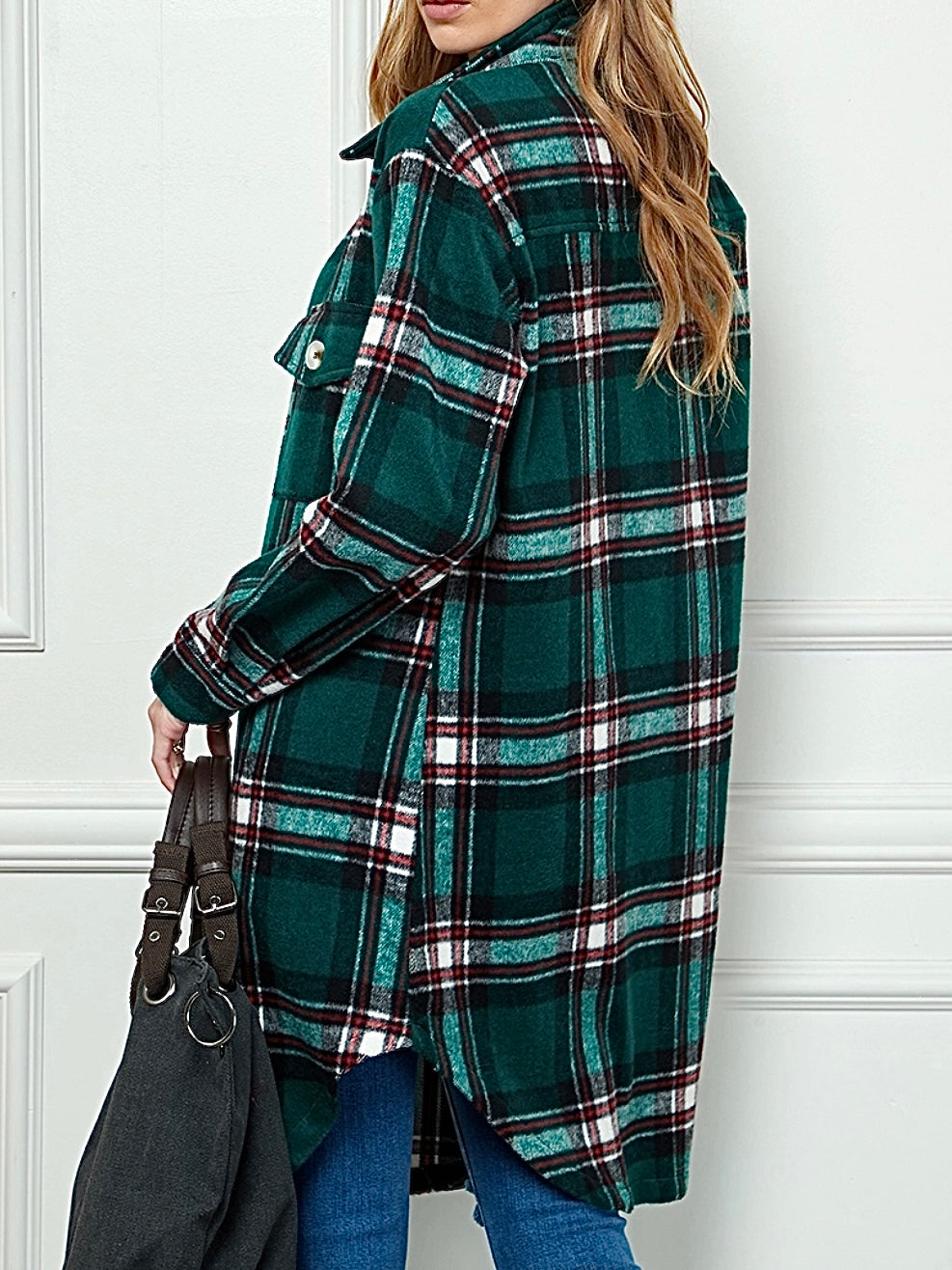 Green Plaid Shacket