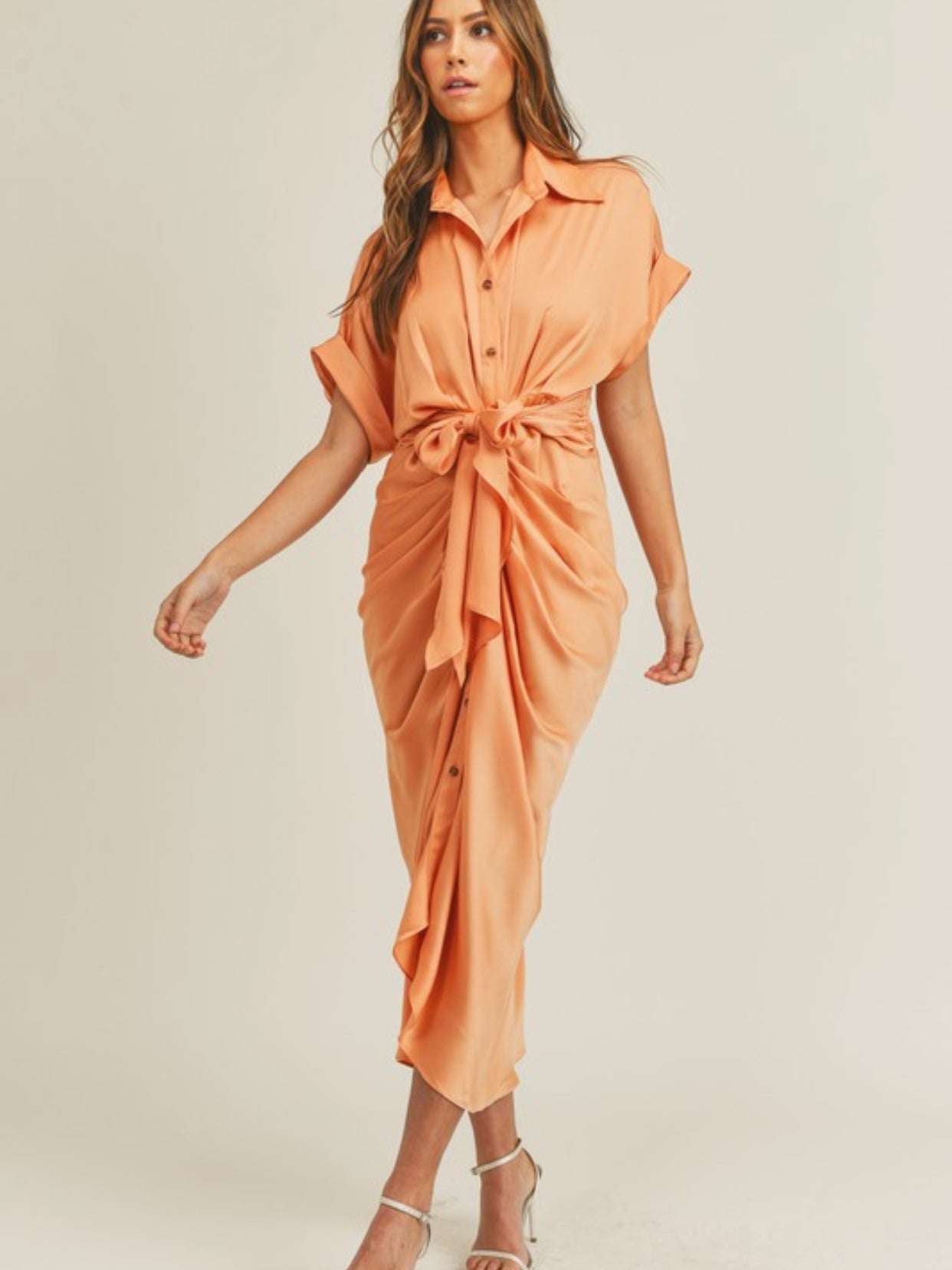 Tie Front Shirt Dress