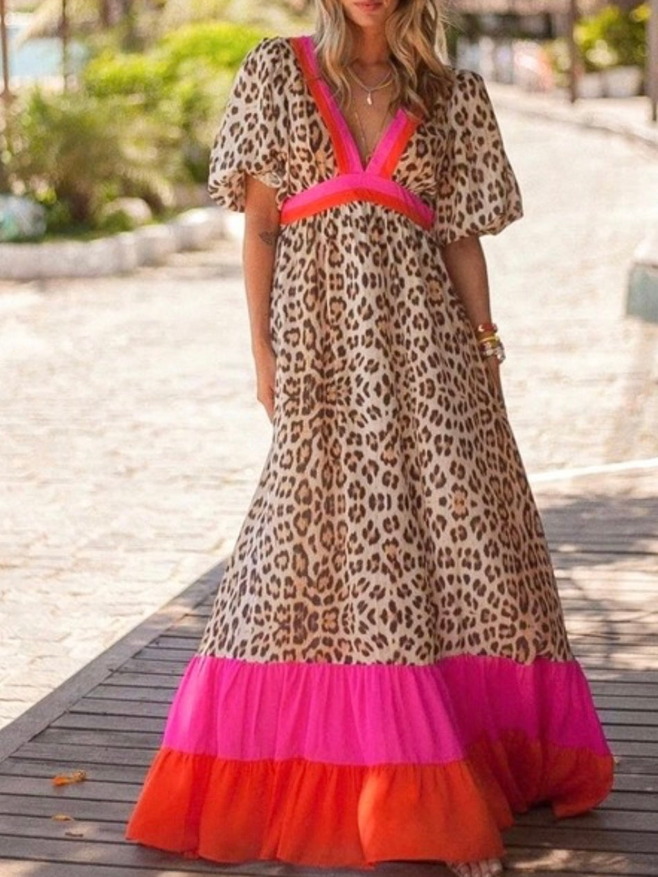Leopard With A Color Twist Dress