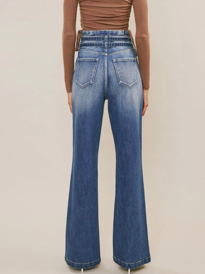 Promise Belted Paperbag Waist Jeans