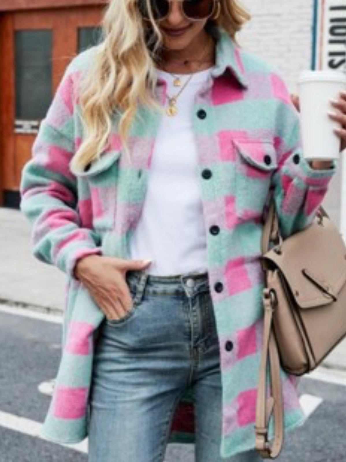 Ocean Side Plaid Shacket