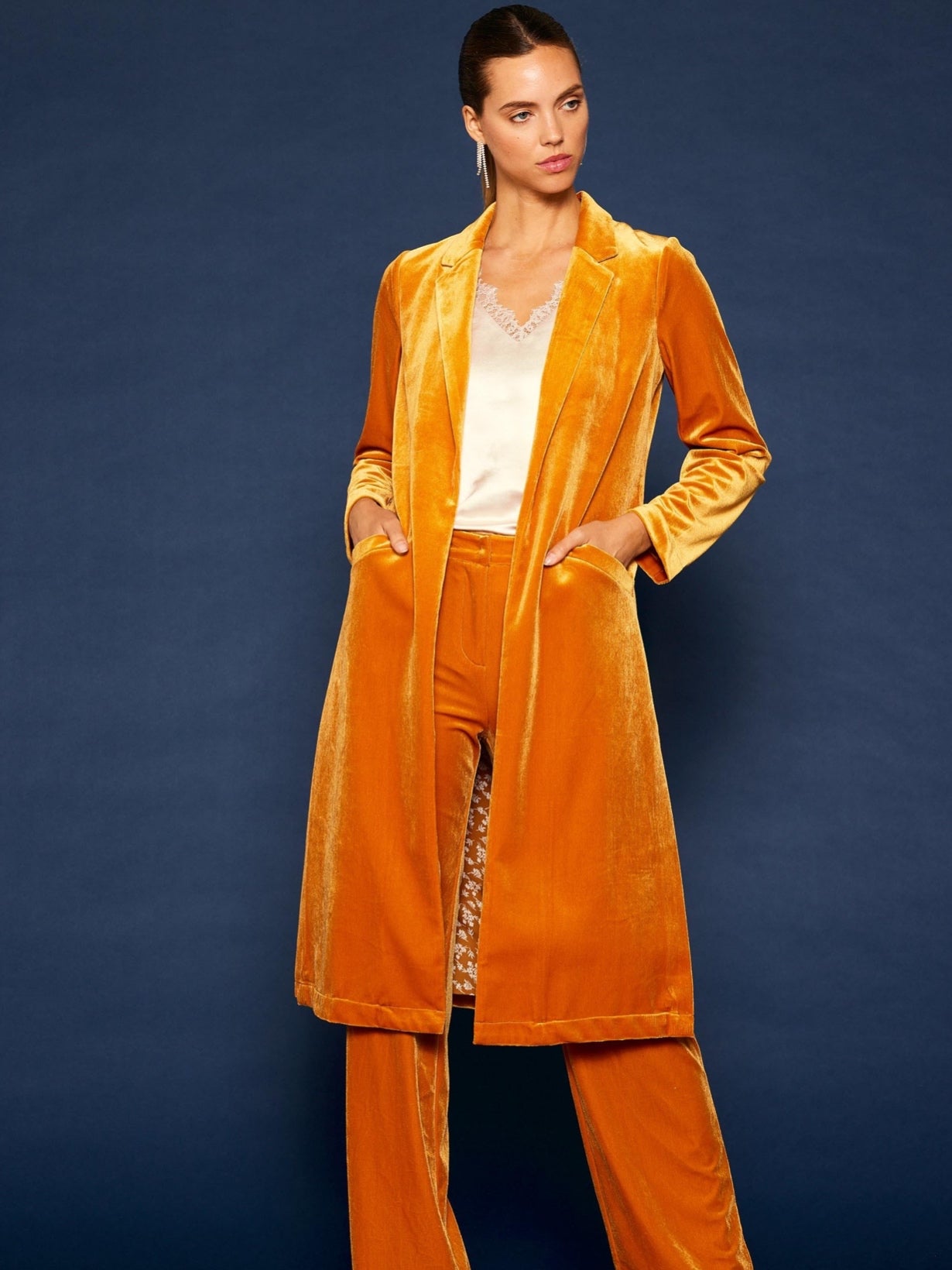 Royalty Velvet Duster Coat