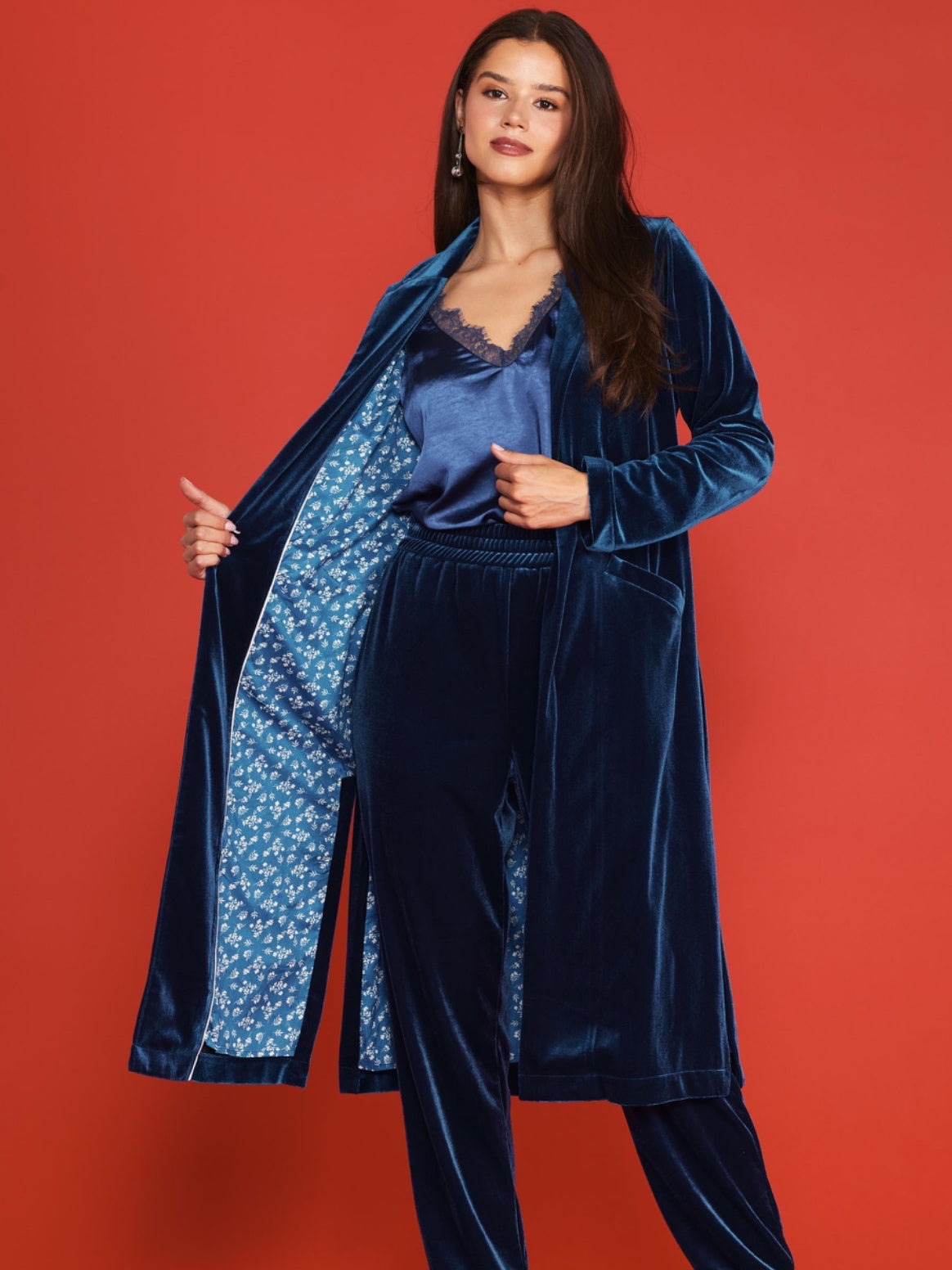 Royalty Velvet Duster Coat
