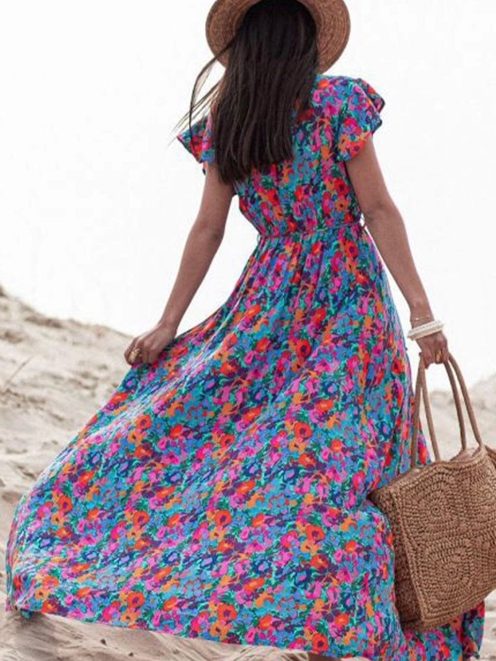 Bright Boho Floral Dress
