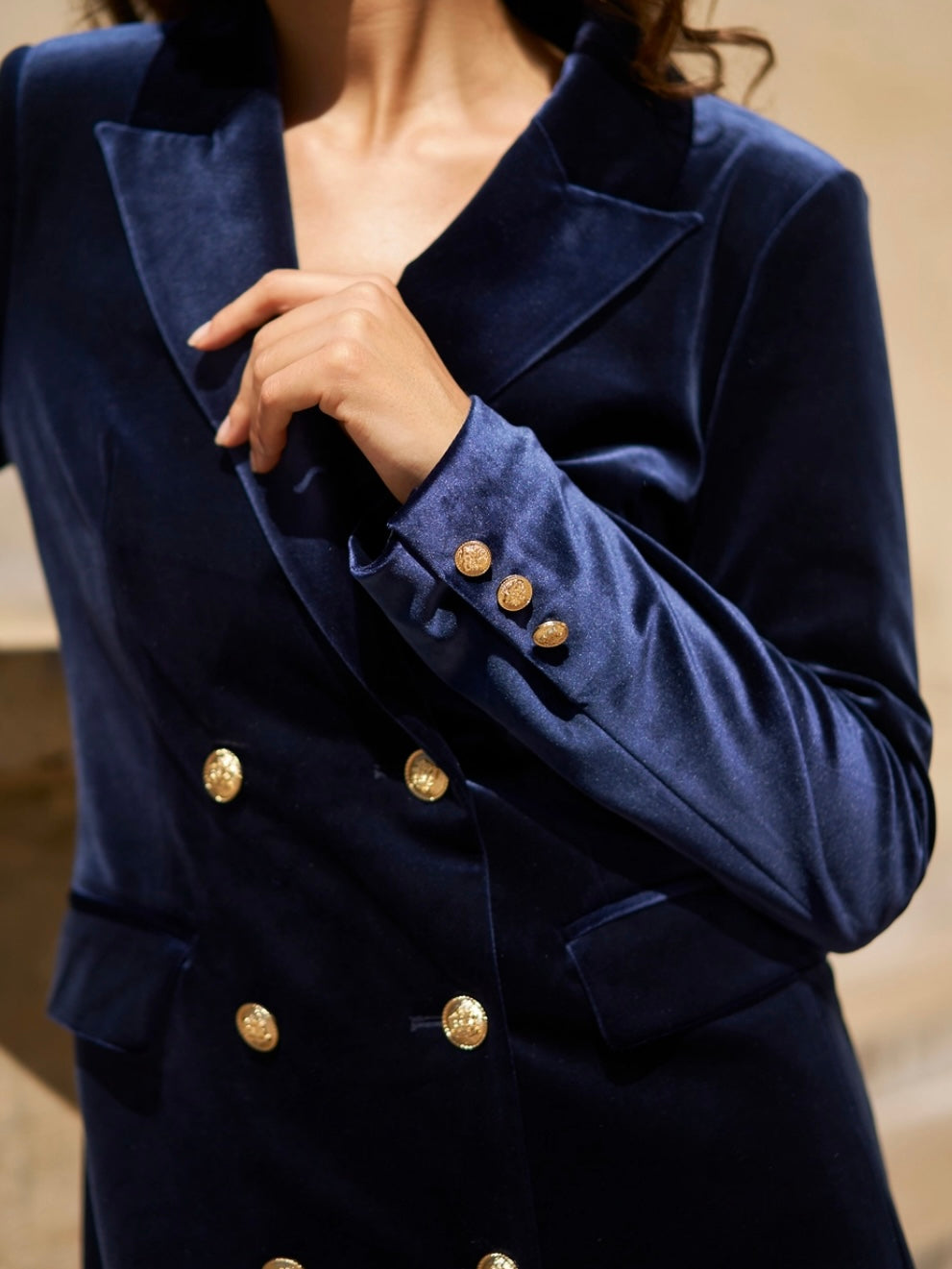 Velvet Blazer Dress Jacket