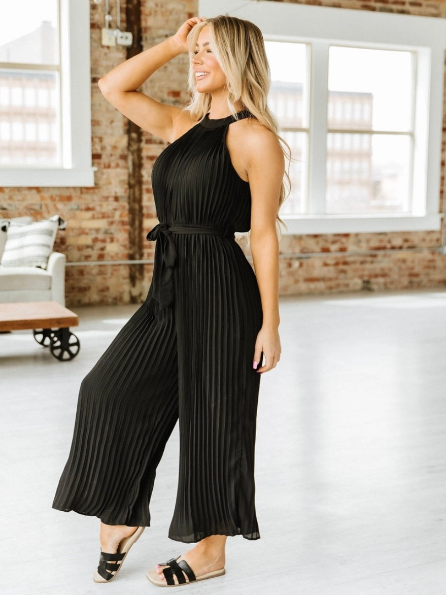 Pretty Please Pleated Jumpsuit