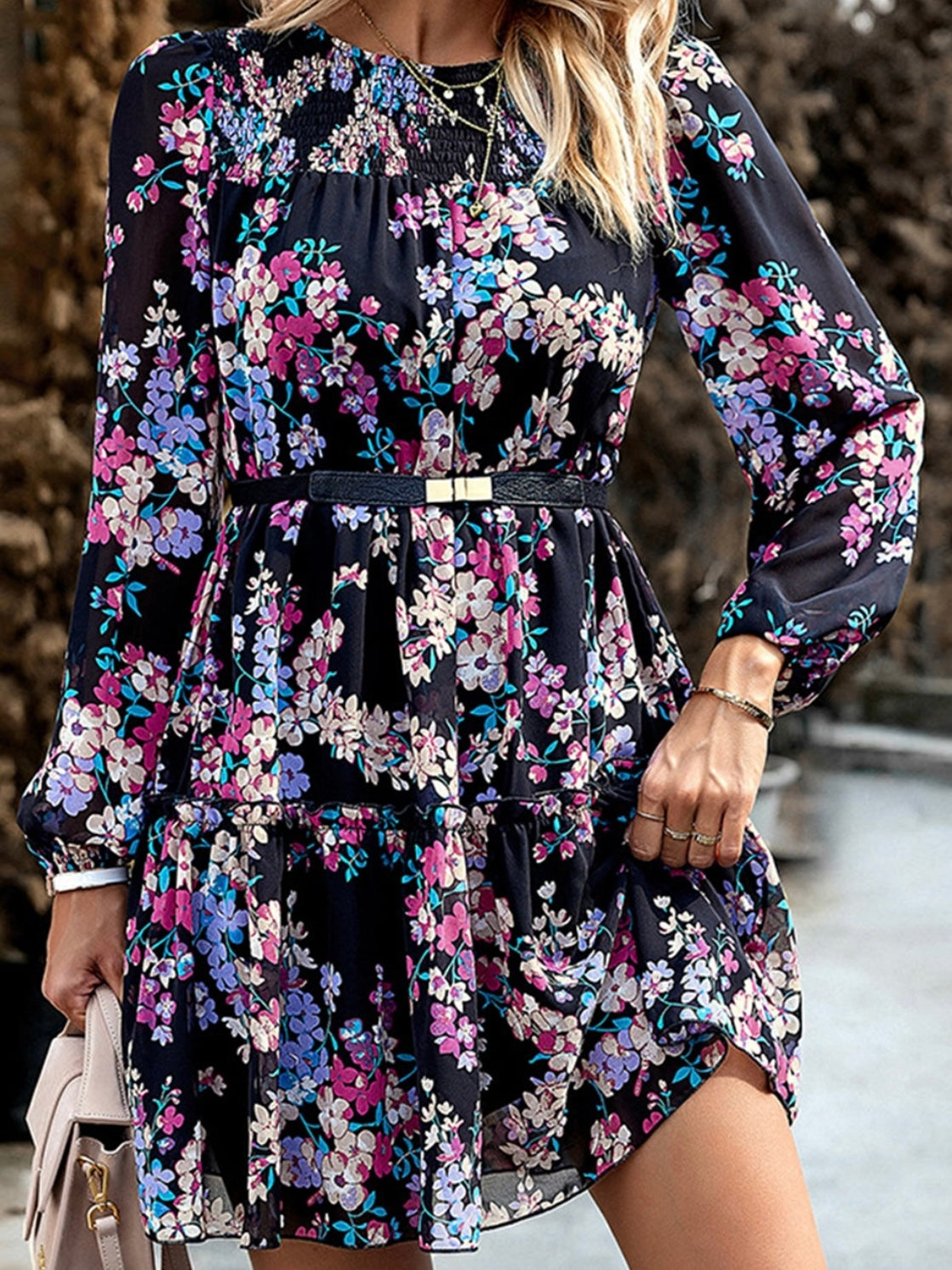Betty Black Floral Dress