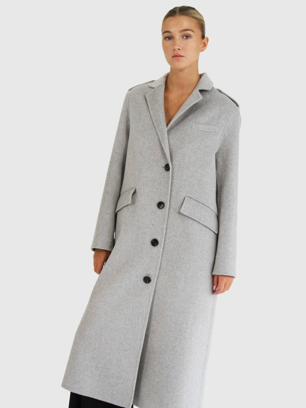 Tainted Longline Grey Coat