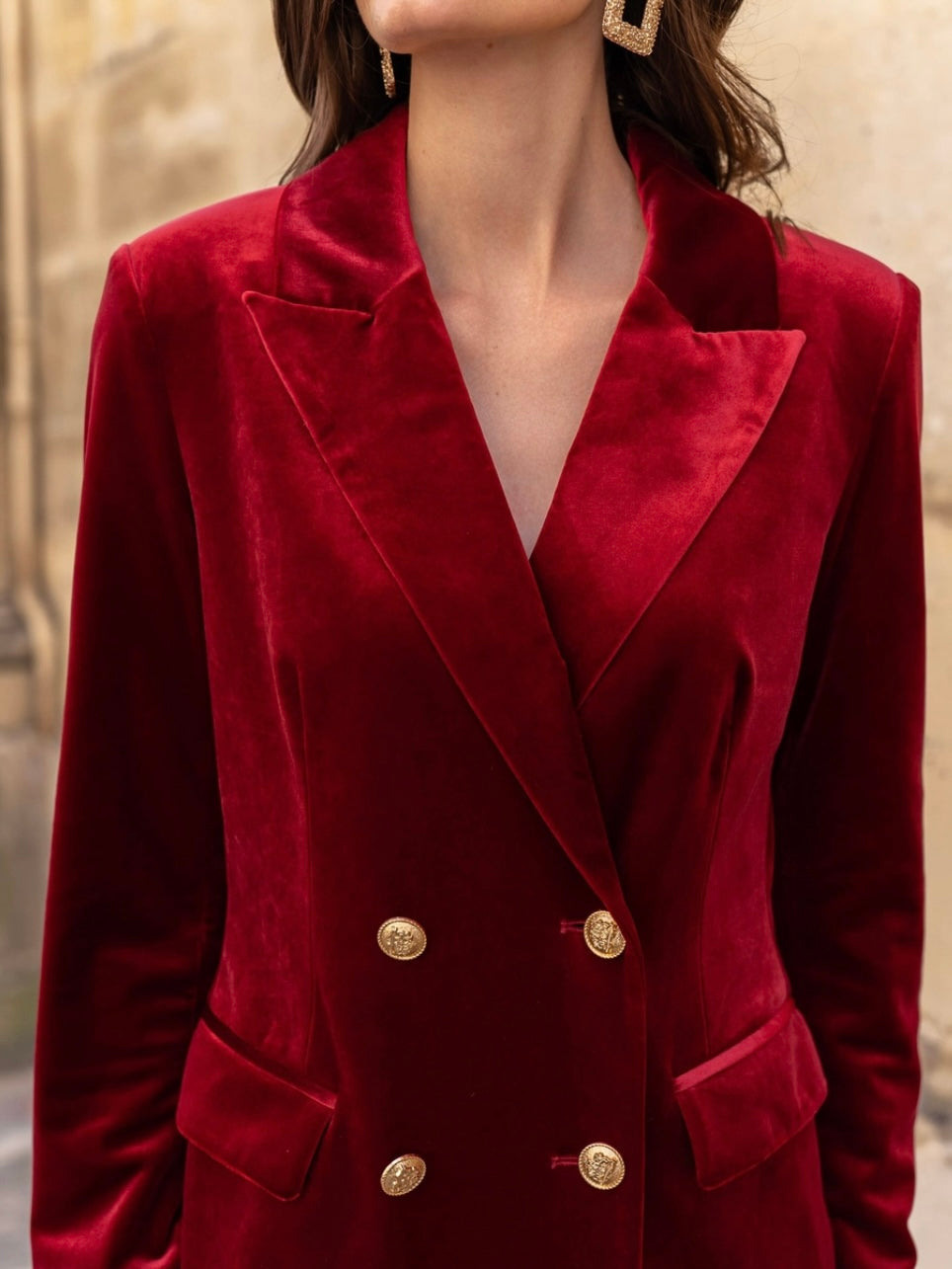 Velvet Blazer Dress Jacket