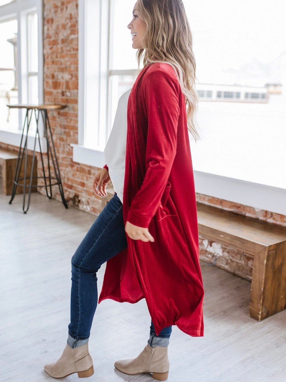 Velvet Vibe Long Duster