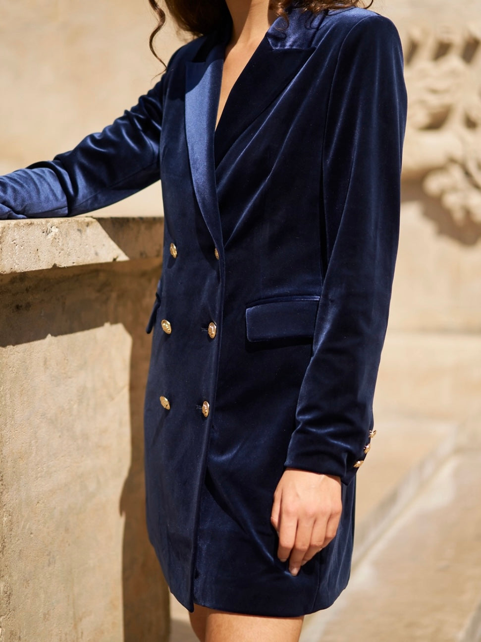 Velvet Blazer Dress Jacket