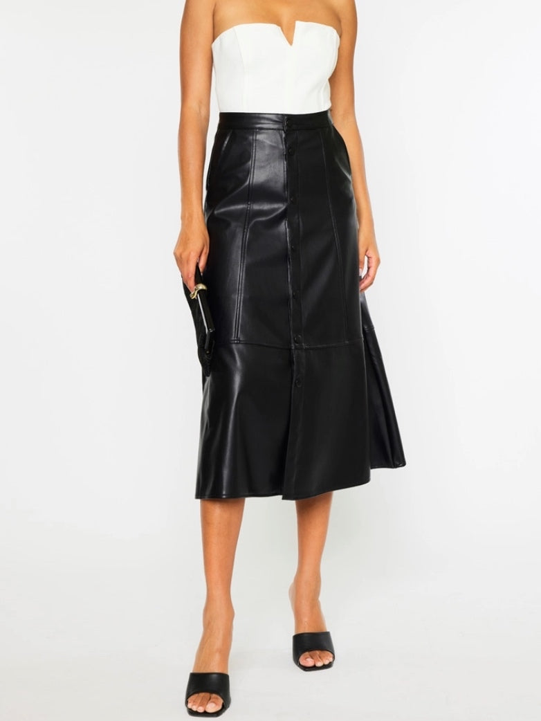 Charlie Faux Leather Skirt