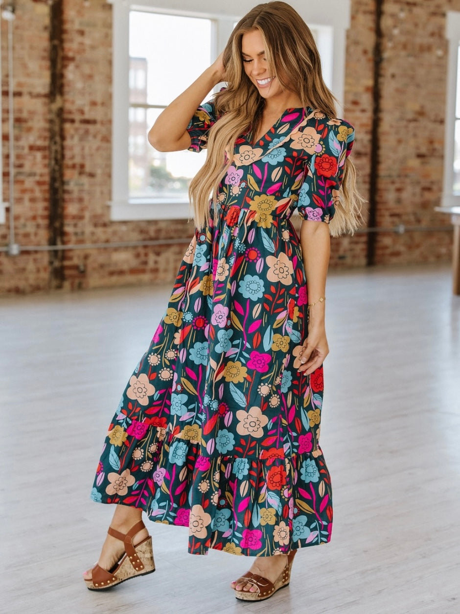 Vintage Vibe Maxi Dress