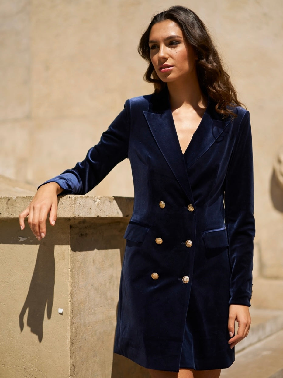Velvet Blazer Dress Jacket