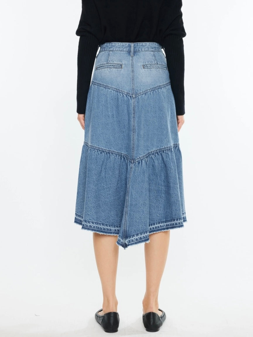 Hills Ranch Ruffle Denim Skirt