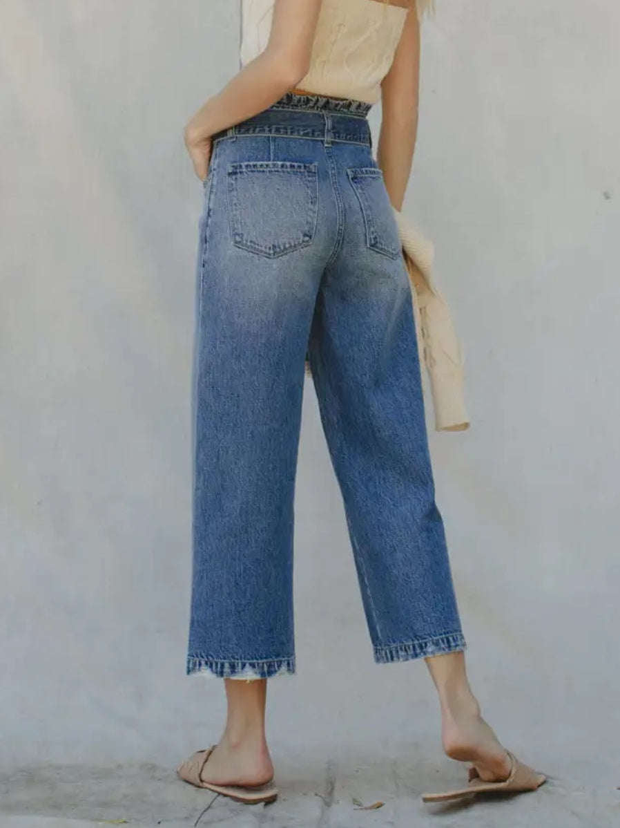 Kancan Paperbag Wide Leg Jeans
