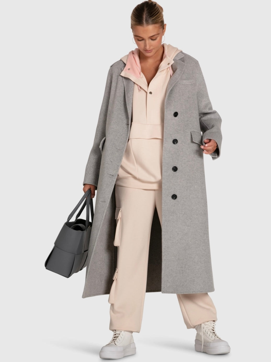 Tainted Longline Grey Coat