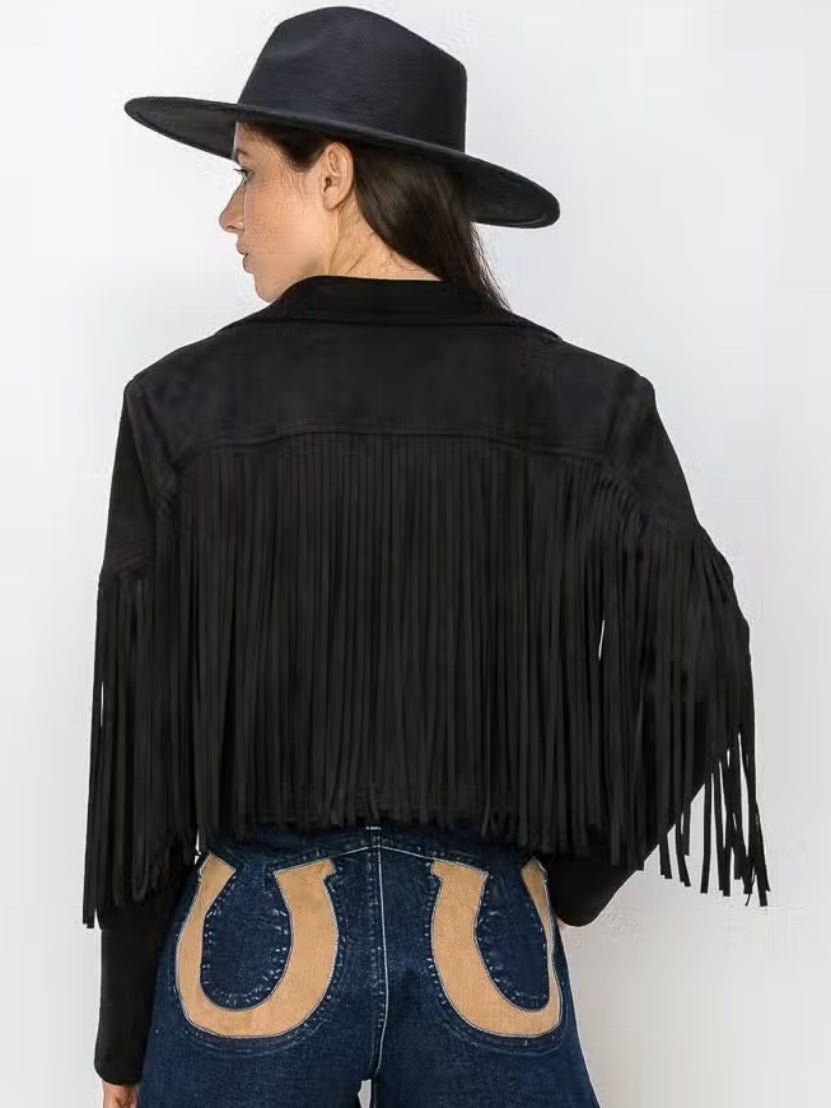 Get Fringed Boho Jacket