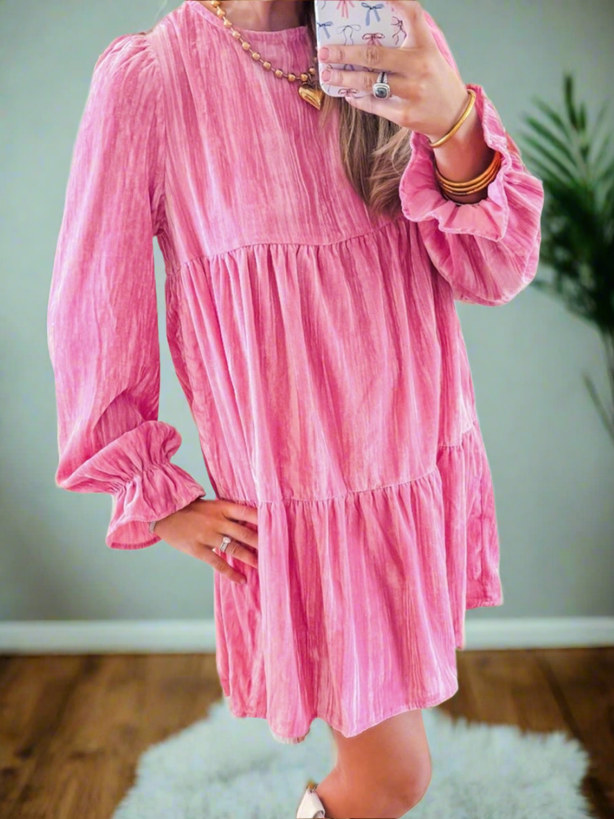 Rosette Velvet Bow Dress