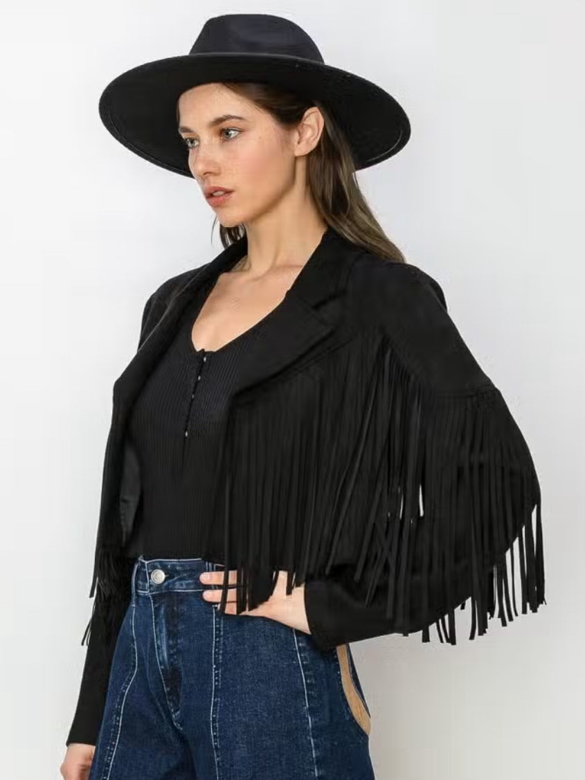 Get Fringed Boho Jacket