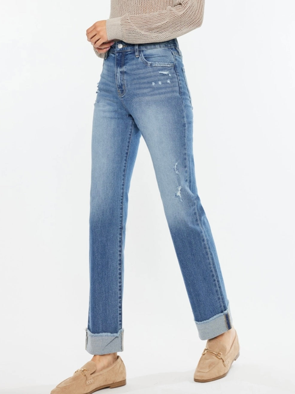 Trish High Rise Straight Leg Kancan Jeans