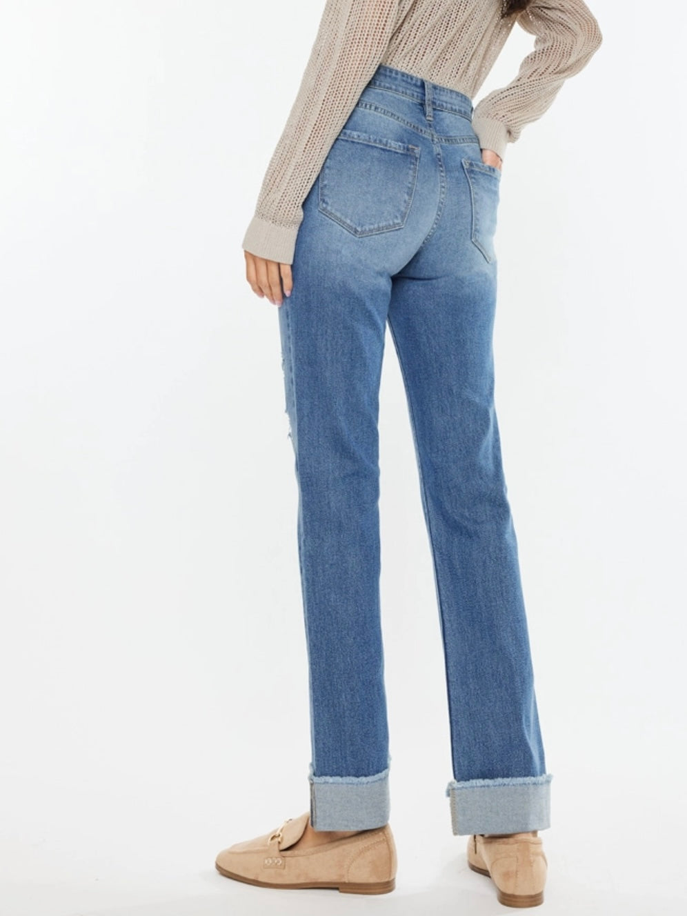 Trish High Rise Straight Leg Kancan Jeans
