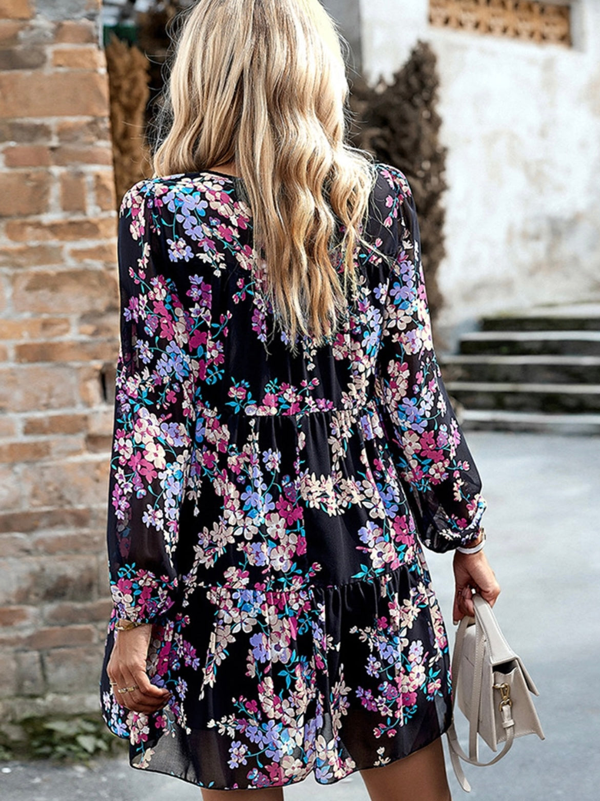 Betty Black Floral Dress