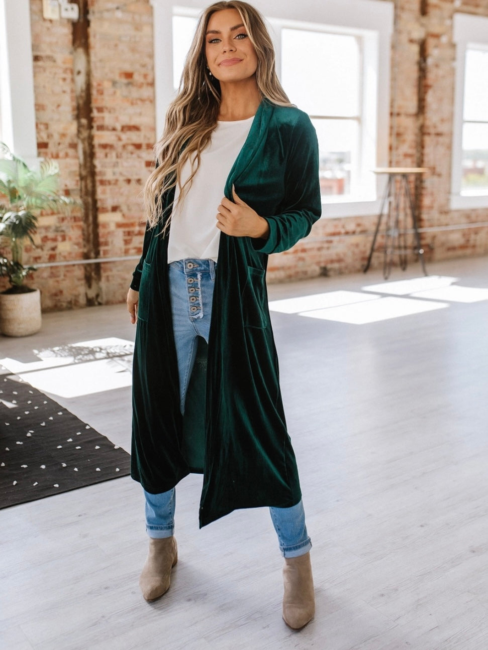 Velvet Vibe Long Duster