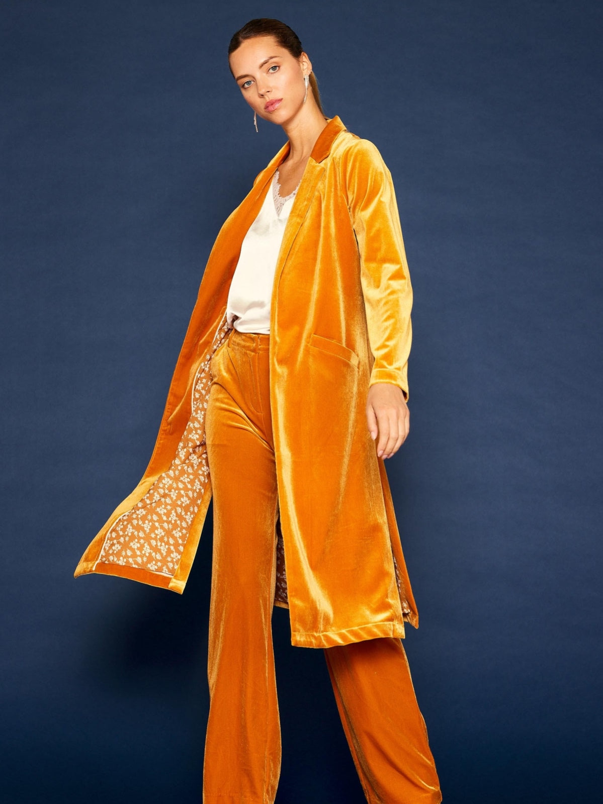 Royalty Velvet Duster Coat