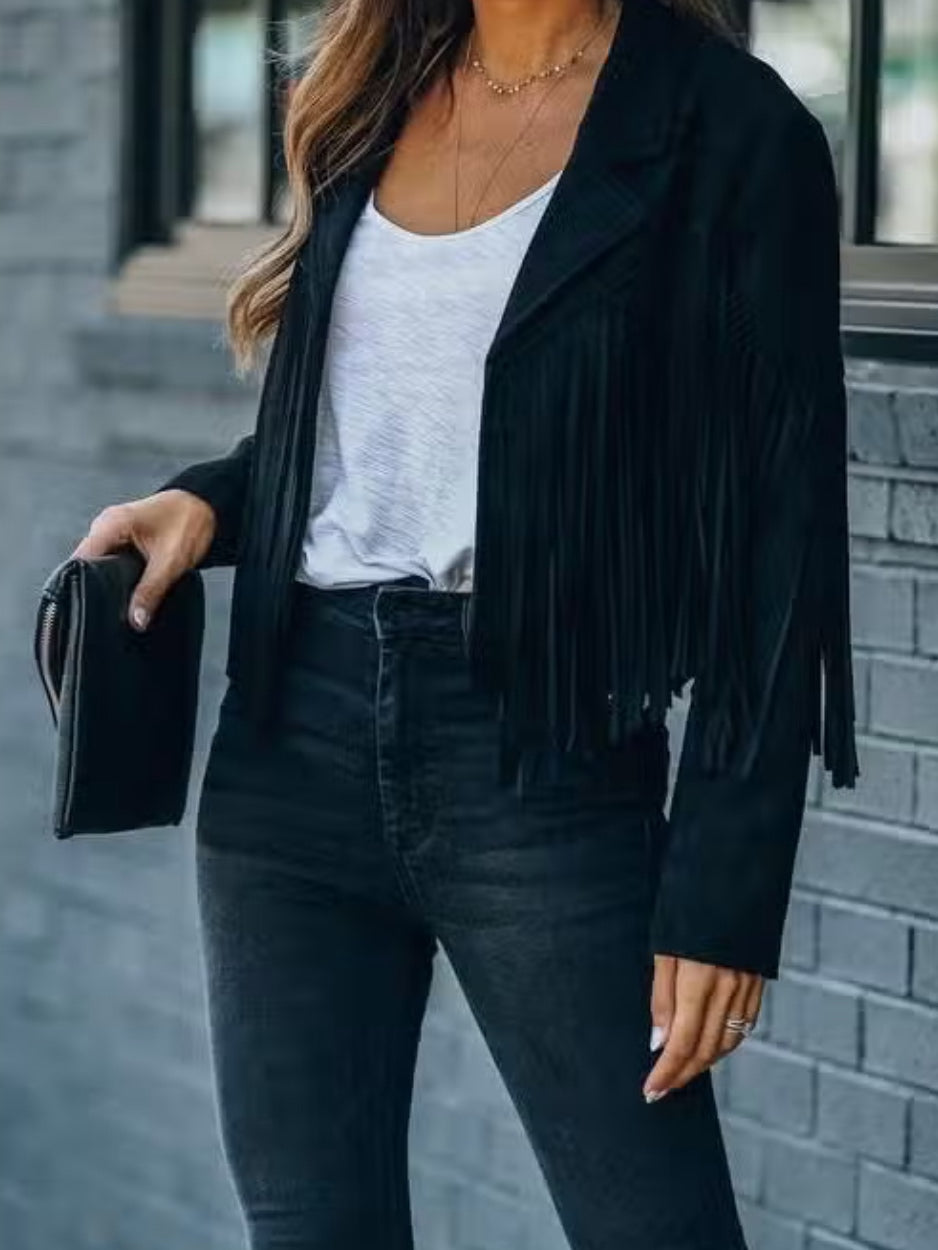 Get Fringed Boho Jacket