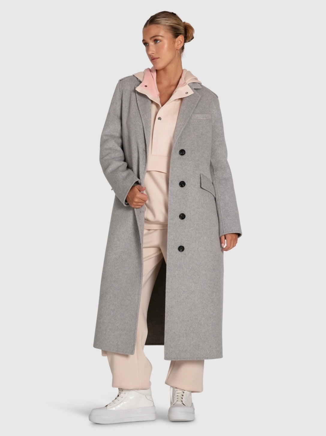 Tainted Longline Grey Coat
