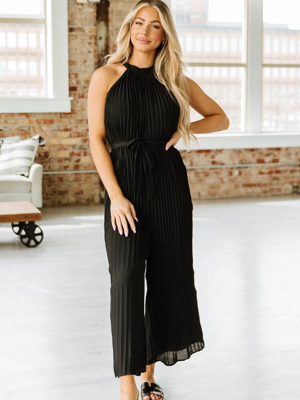 Pretty Please Pleated Jumpsuit