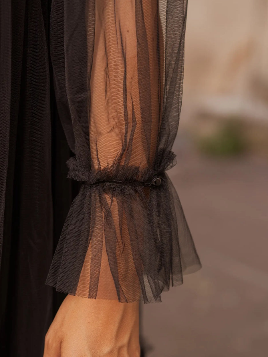 Bardot Tulle Mini Dress